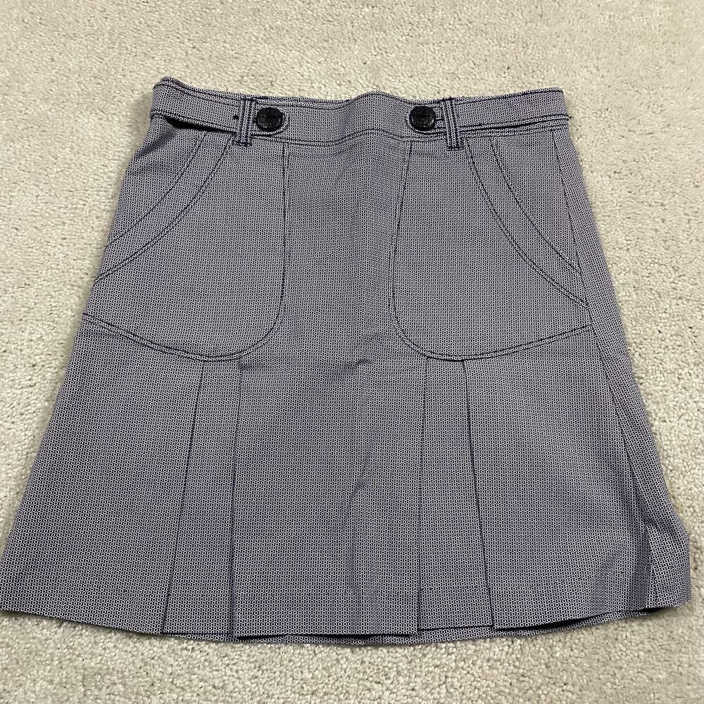 Vintage Y2K Fossil Skirt Womens 4 Blue White A Line Mini Pockets Schoolgirl Baby